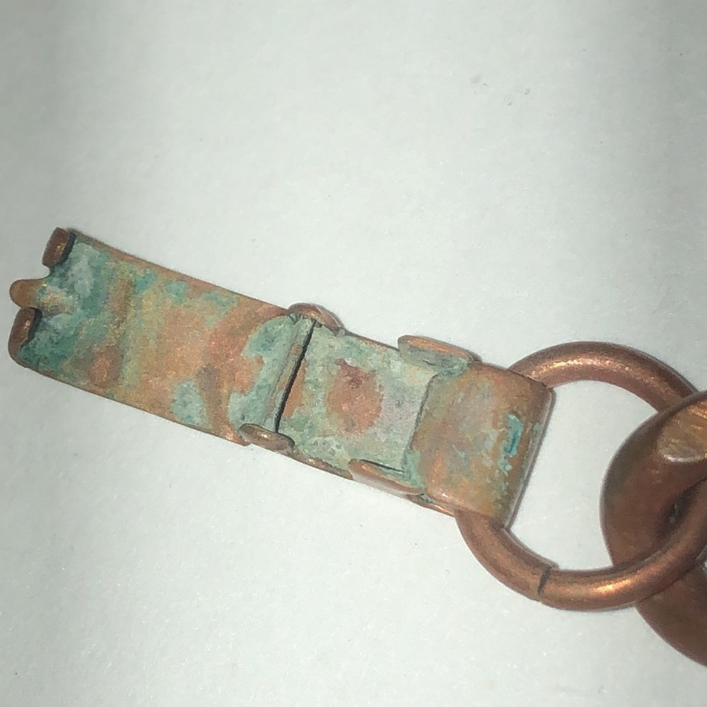 Solid Copper Vintage Copper Boho Chain Bracelet - image 6